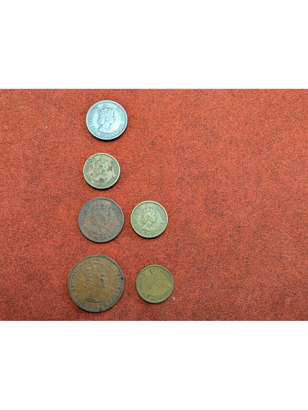 6 Vintage British Caribbean Territories Coins 1960s Queen Elizabeth II